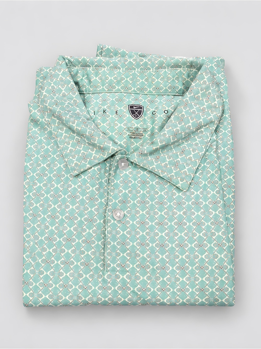 Nike Golf Men's Mint Green Short-Sleeve Polo with Subtle Print